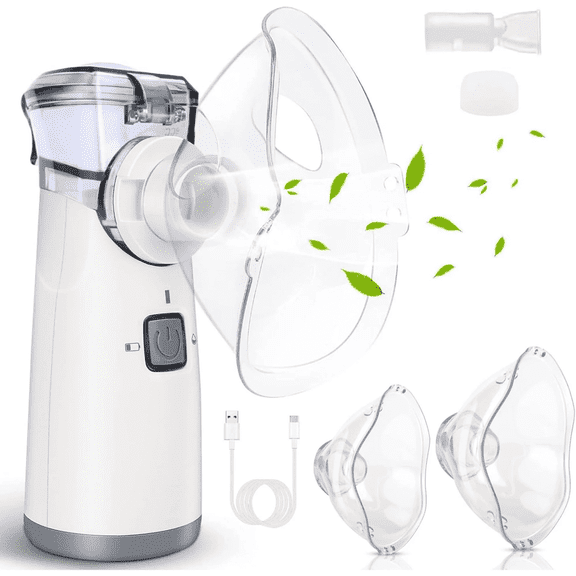 Portable Handheld Personal inhaler – Ultra-Quiet 5 Micron Mist, USB/Battery Powered, Auto-Clean, for Home & Travel