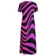 thumbnail image 5 of Robe Rayée Abstraite Forme Géométrique Streetwear Bohemia Longues Robes Femme Robe Maxi Moderne Cadeau d'Anniversaire, 5 of 5