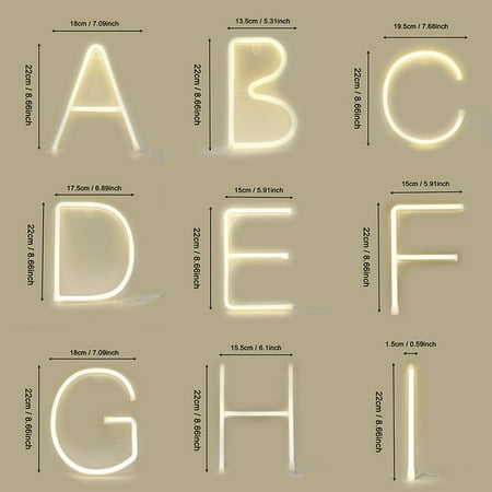 

Toyella Led English letter light Night light D