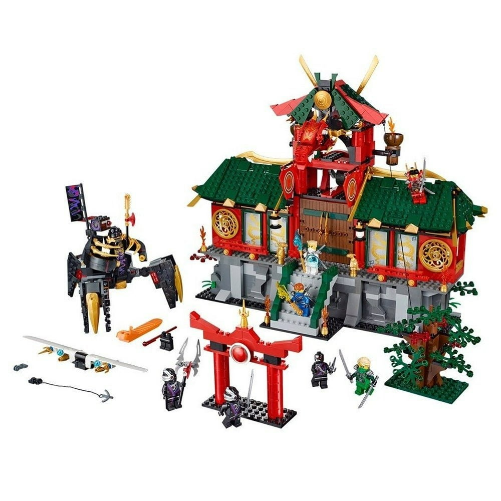 lego-ninjago-battle-for-ninjago-city-and-temple-with-8-minifigures-70728-walmart