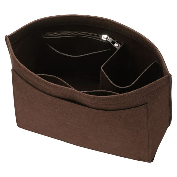 Purse Organizer Insert, Felt Tote Bag Organizer Insert, Purse Dividers for Handbag Inside Purse, Coffee