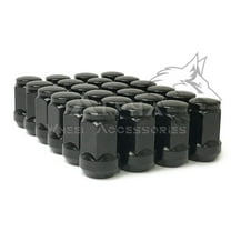 24 Black Bulge Acorn Lug Nuts 12x1.5 Fits 2013  Up Ford Ranger 6 Lug Conical