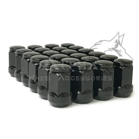 24 Black Bulge Acorn Lug Nuts 12x1.5 Fits 2013  Up Ford Ranger 6 Lug Conical