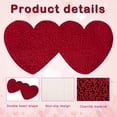 thumbnail image 3 of Alfombras de baño AnyDesign para San Valentín, con doble corazón, color rojo, 3 of 7