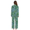 thumbnail image 3 of FORMRS Womens Pajama Set Long Sleeve Top and Pants with Pockets Soft Comfy Lounge Sleepwear, Sizes S-2XL, Blue Flowers Pattern, 3 of 7