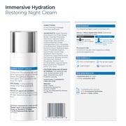 Eucerin Immersive Hydration Restoring Night Cream with Hyaluronic Acid and Provitamin B5, 1.7 oz