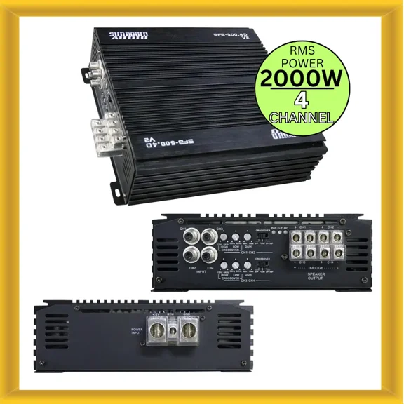 Sundown Audio SFB-500.4D V2 4-Channel 2000W RMS Full Range Class-D Car Amplifier