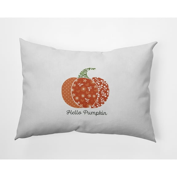 20" x 14" Simply Daisy Hello Pumpkin Polyester Indoor/Outdoor Pillow, Harvest Orange Qty 1