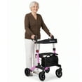 thumbnail image 2 of MaxKare Déambulateur à Roulettes avec Roues Tout-Terrain de 8”, Poignée Réglable à 8 Niveaux, Déambulateur Pliable pour Aînés avec Siège et Dossier, jusqu'à 300 Lb, Violet, 2 of 11