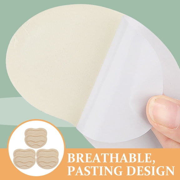 UPGRATOR Beige Breathable Comfortable Material Shoe Heel Grips for High Heels 3 Pairs