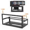 thumbnail image 4 of Mining Rig Frame Case, Graphics Card Holder, 6 GPU Rack, Stackable Miner Computer Rack with Efficient Cooling, Easy Installation, 4 of 8