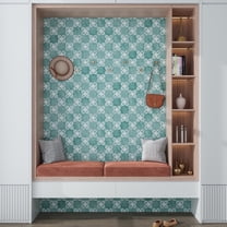 Siena 5.35 in. x 5.35 in. Matte Green Ceramic Cross-Shaped Deco Wall and Floor Tile (5.37 sq. ft./case) (27-pack)