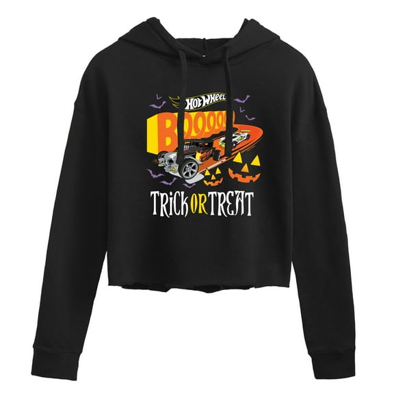 Hot Wheels - Halloween - Trick Or Treat Road - Juniors Cropped Pullover Hoodie