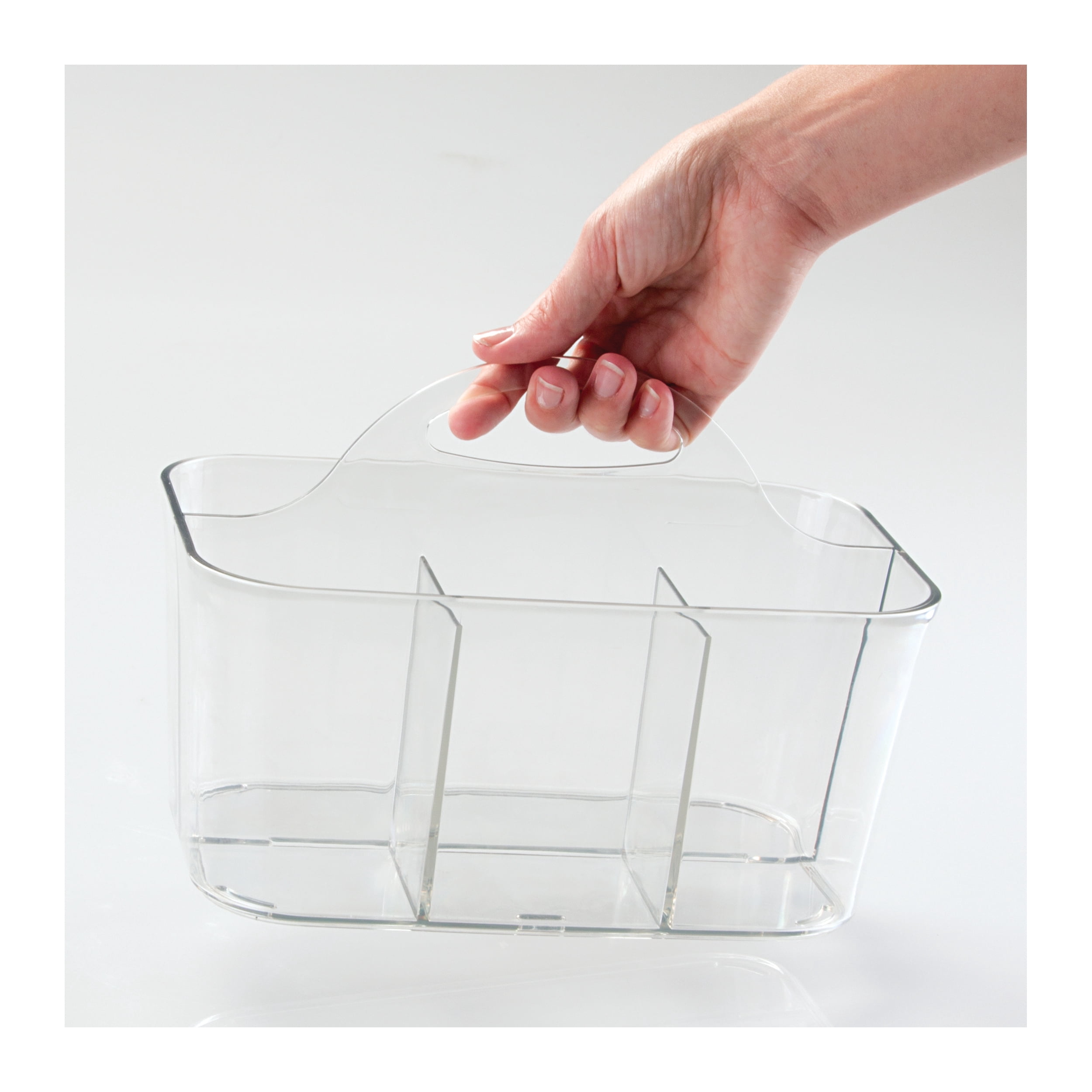 iDesign 4-Section Storage Caddy with Handle - Multipurpose Caddy Organizer for Kitchens, Bathrooms, and Nurseries - Made in USA