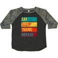 thumbnail image 3 of Inktastic Eat Sleep Trains Repeat Boys or Girls Toddler T-Shirt, 3 of 5