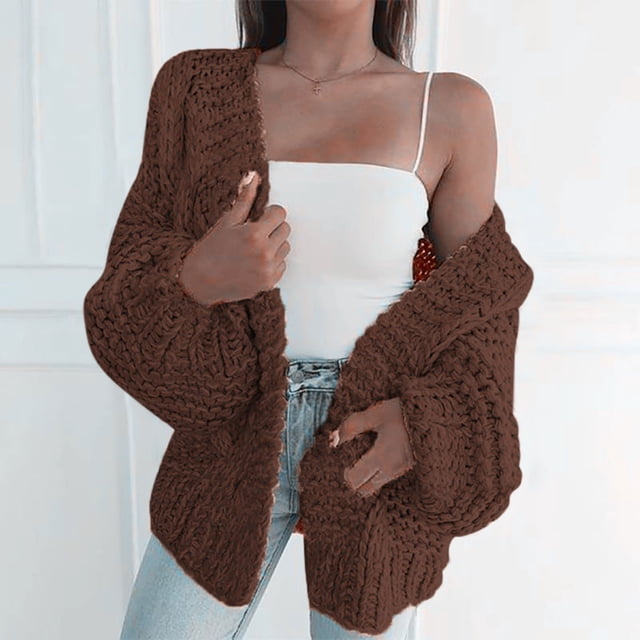 LOVZFMLL Cardigan pour Femmes Mode Décontractée Cardigan à Manches Longues Cardigan Chaud