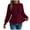 Wine, variant on Womens Fall Puff Sleeve Peplum Casual Slim Fit Knit Pullover Sweater Jumper Tops
