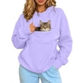 thumbnail image 6 of XINPING Cat Pouch Hoodies for Women Oversized Sweatshirts Pet Pullover Carrier Large Pocket Hooded Sweatshirt for Puppy Dogs Holder Cute Tops, 6 of 8