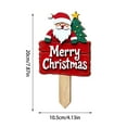 thumbnail image 3 of 7.8 Inch Outdoor Christmas Decorations,Wooden Snowman Santa Claus Decorative Garden Stakes for Christmas Outdoor Yard, Xmas Signs for Home Outside Yard Lawn Porch Pathway Xmas Decor(Santa Claus), 3 of 4