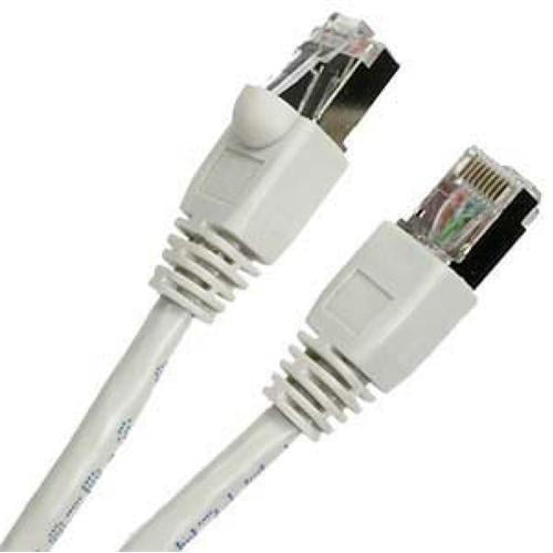 Réseau de Câble Ethernet Direct Cat6a 10 Gbit/S RJ-45 Blindé Blanc de 12 Pi