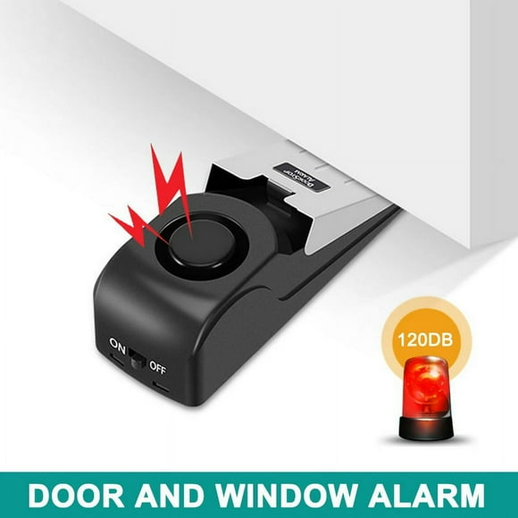 Wedge Door Stop Alarm with 120 DB Traveling DIY Home Apartment Security Door Stopper