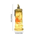 Christmas Flameless Candles With Santa Snowman Decals Battery Operated