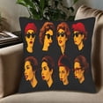 thumbnail image 5 of Set of 2 18x18in Throw Pillow Covers with Pop Art Women Portraits on Black Background - Stylish Decorative Cushions for Couch Bed Car, 5 of 8