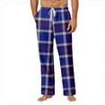 thumbnail image 2 of CharmCyan Plaid Pajama Pants for Men and Women Soft Drawstring Waist Relaxed Fit Sleepwear Lounge Trousers Comfortable Nightwear Royal Blue 2XL, 2 of 2