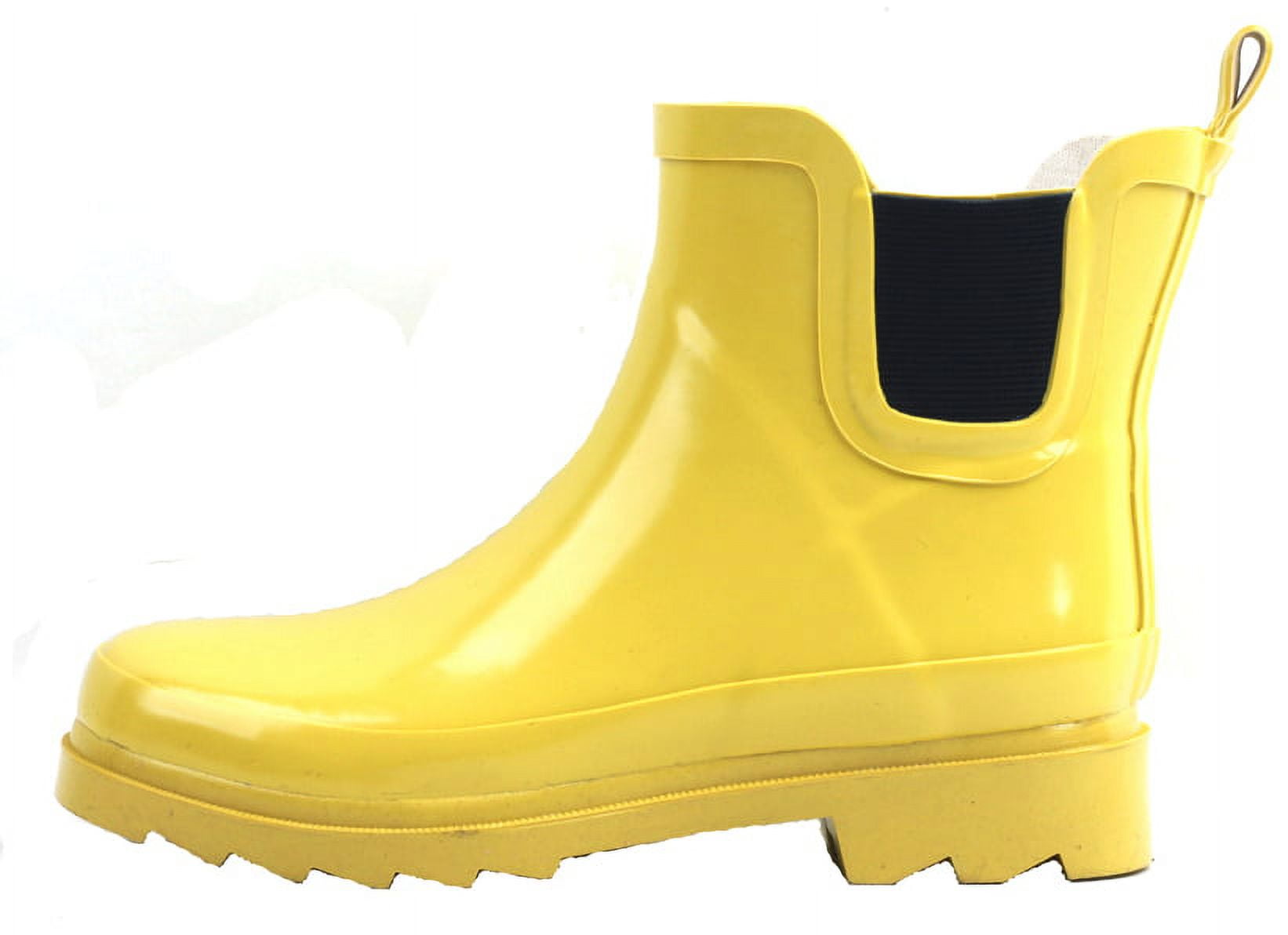 StarBay Women's Waterpoof Garden Ankle Rubber Rain Boots R608 Yellow Color size 7