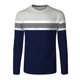 thumbnail image 4 of Blusas y camisas de manga larga con cuello redondo para hombre, blusa informal de manga larga con cuello redondo y estampado, camiseta tipo jersey para hombre., 4 of 4