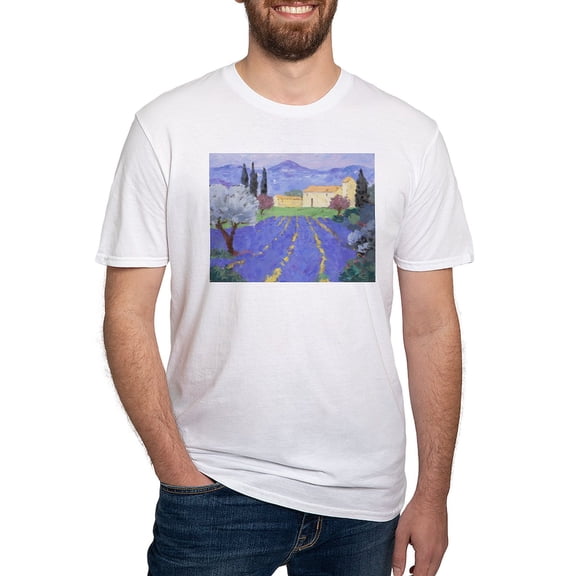 CafePress - Lavender Farm Fitted T Shirt - Fitted T-Shirt, Vintage Fit Soft Cotton Tee