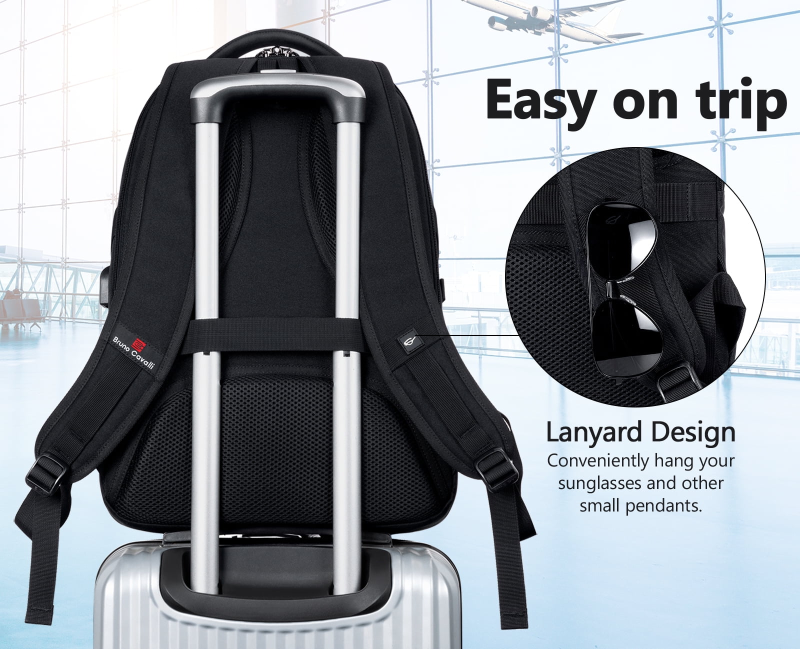 UKEIN Laptop Backpack with USB Charging Port Water Resistant Backpacks for Adults Work Business Laptop Backpack for Men