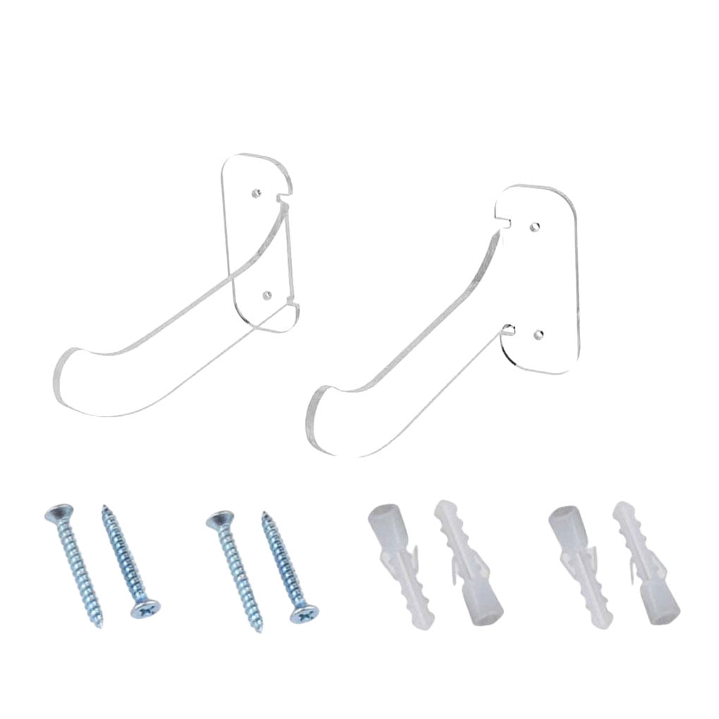 keepw 2pcs/set Wall Mounted Yoga Pad Organizer Yoga Mat Clean And Tidy Acrylic Hanger Decor For Household Yoga Mat Rack transparent 1Set