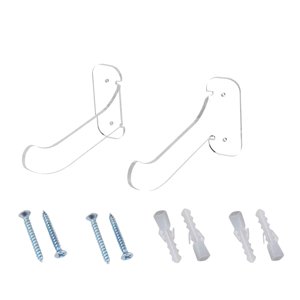 keepw 2pcs/set Wall Mounted Yoga Pad Organizer Yoga Mat Clean And Tidy Acrylic Hanger Decor For Household Yoga Mat Rack transparent 1Set
