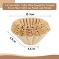 thumbnail image 4 of 400 Count 1-4 Cup Coffee Filters Small Coffee Paper Filters Disposable Basket Filters Brown, 4 of 7