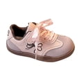thumbnail image 6 of Bxsruta Girls Soft Sole Shoes Faux Leather Casual Sneakers Toddler Little Kid Big Girl Bow Fashion Sneakers, 6 of 8