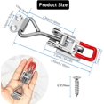 thumbnail image 2 of 4pcs 4001 Toggle Latch Clamp with Lock Hole – 304 Stainless Steel Heavy Duty Latch, 400Lbs Holding Capacity, Adjustable Quick Release Pull Latch, 2 of 6