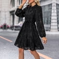 thumbnail image 3 of Retro Party Elegant Lace Long-Sleeved Dress, 3 of 5
