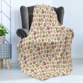 thumbnail image 4 of Owls Soft Flannel Fleece Throw Blanket, Ornate Owl Birds with Different Retro Style Patterns Blooming Flowers Childhood, Cozy Plush for Indoor and Outdoor Use, 60" x 80", Multicolor, by Ambesonne, 4 of 5