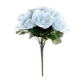 thumbnail image 6 of Efavormart 14 Ice Blue Velvet Roses Artificial Flower Bouquet for DIY, Floral Arrangment, Home, Party, Garden, Table Centerpieces Decorations, 6 of 10