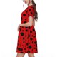 thumbnail image 2 of Disketp Ladybug Pattern para Vestido de Manga Corta para Mujeres, Vestidos de Verano para Mujeres, Casual y Holgado para la Playa, 2 of 6