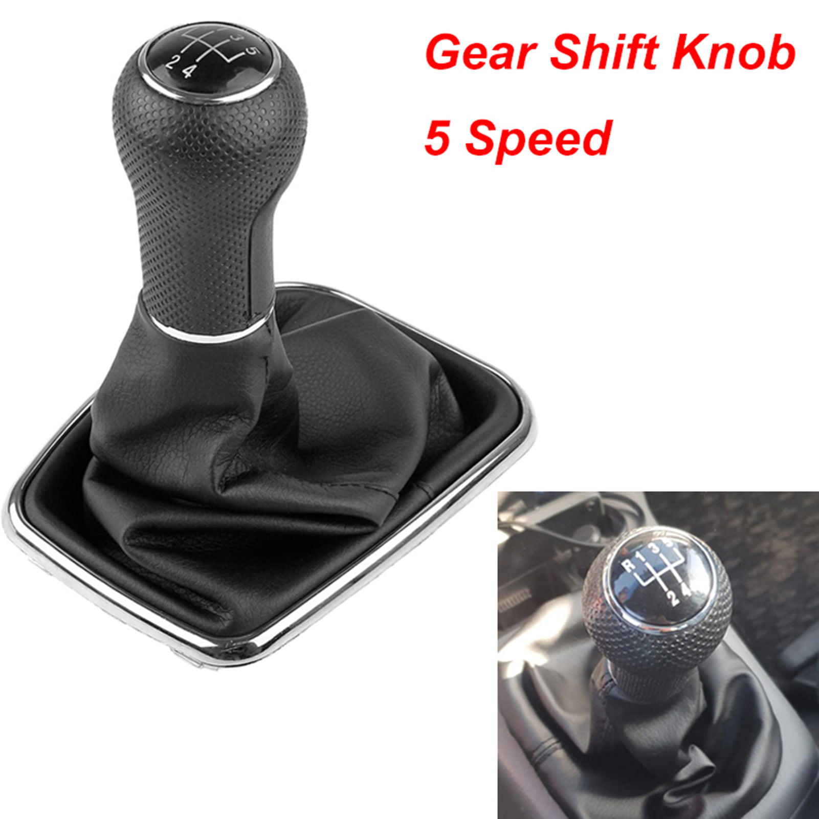 POSSBAY 23mm 5 Speed Car Gear Stick Shift Knob Shifter For VW Mk4 Golf ...