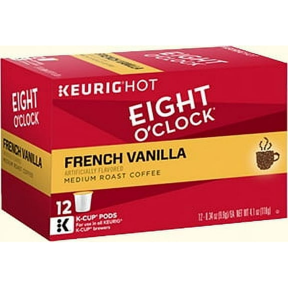 Eight O'Clock French Vanilla Medium Roast K-Cup Coffee Pods, 12 Ct.
