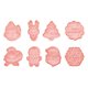 thumbnail image 1 of 8pcs Christmas Theme Molds Lovely Cookie Moldes de dulces Moldes de bricolaje encantadores (rosa), 1 of 6