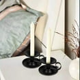 thumbnail image 5 of 2 PCS Candle Holder, Candlestick Holders Retro Iron Simple Gold Taper Candle Holders Candle Sticks Holder Decor for Party Wedding Christmas Table Home Decoration, Black, 5 of 7