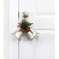 thumbnail image 2 of AuldHome Design Wall Hanging Silver Bells; Vintage Rustic Christmas Bells Door Hanger or Wreath Christmas Decoration, 2 of 6