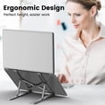thumbnail image 4 of Support Portable pour Ordinateur Portable en Aluminium Support pour Ordinateur Macbook Air Pro Accessoires Base Pliable pour Pc, 4 of 7