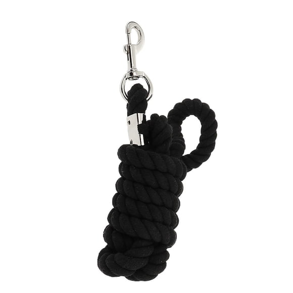 Almencla Horse Ropes Cotton Weave Rein Halters Braided Extra Thick 2.5 m Black