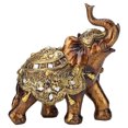 thumbnail image 1 of Elephant Shape Resin Ornament Wood Grain European Style Home TV Cabinet Craft DecorationGold L, 1 of 9