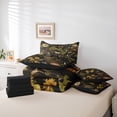 thumbnail image 5 of Feelyou Cartoon Snail Butterfly Twin Bedding Sets 7-Piece, Jungle Flower Plant Bedding Comforter Set, Bohemian Hippie Rustic Reversible Sheet Sets, Super Cozy Room Decor, 5 of 7